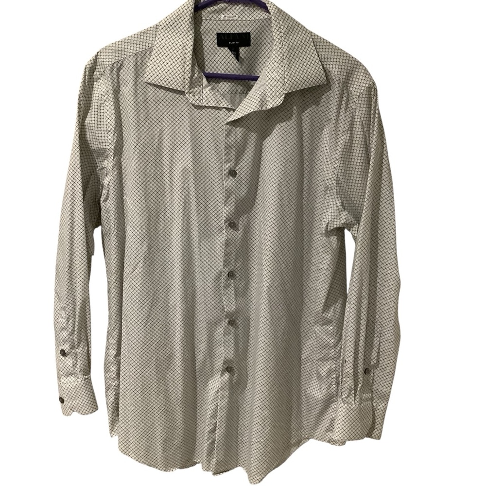 🖤3 Men’s Shirts 25.00 Alfani Men's Monochrome Patterned Long Sleeve Shirt